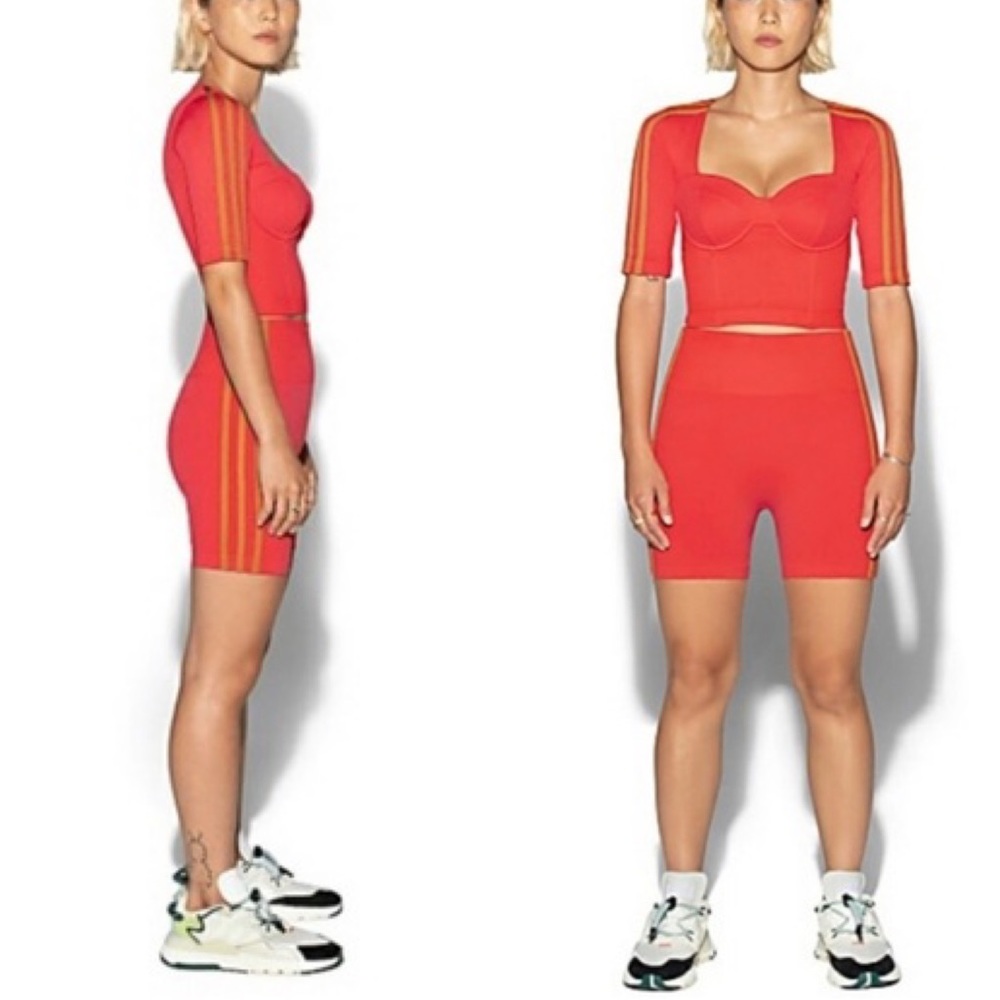 IVY PARK x Adidas Women’s High Waisted Shorts Sz XS In Real Coral